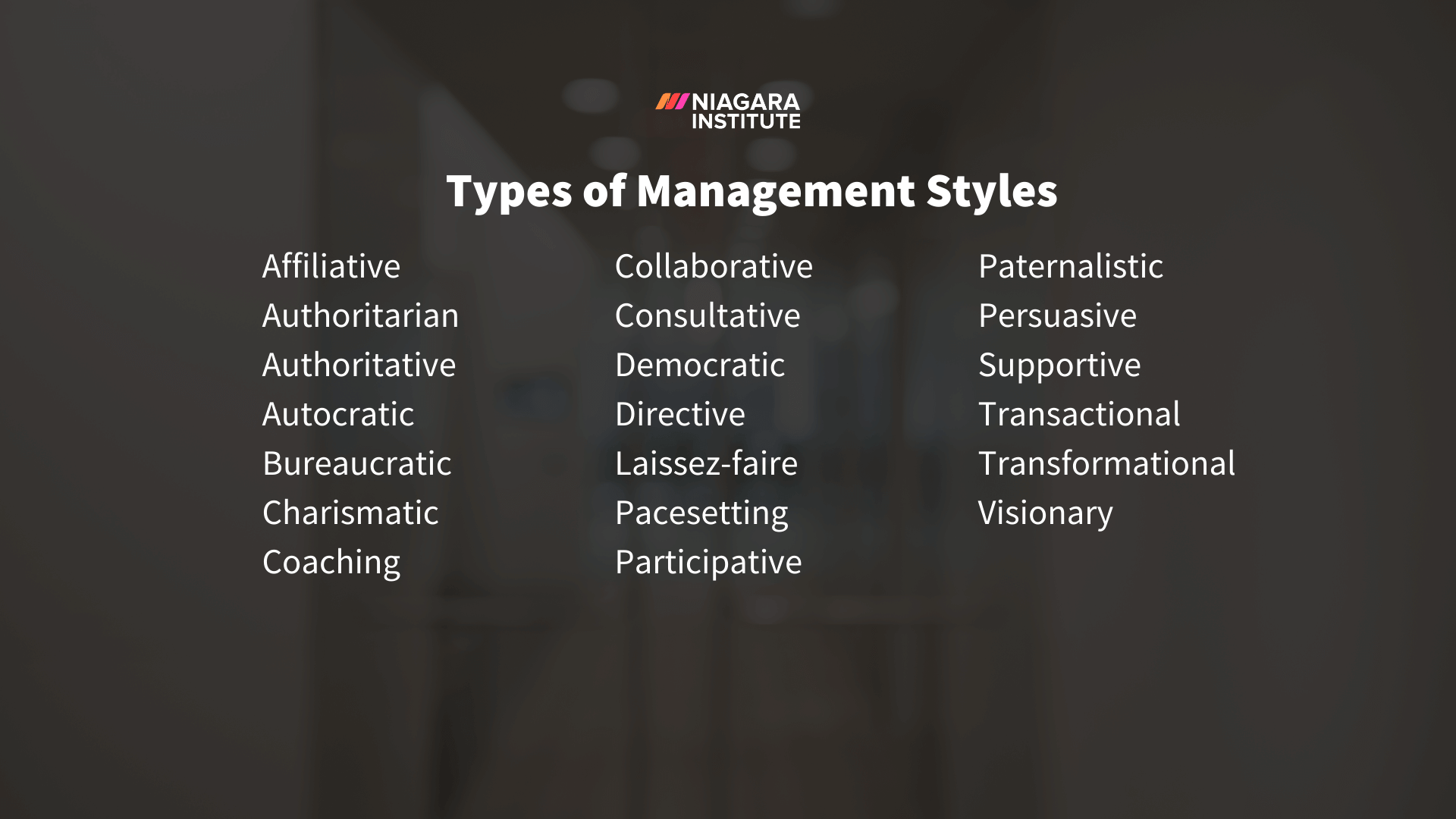 20 Types of Management Styles - Niagara Institute (1)