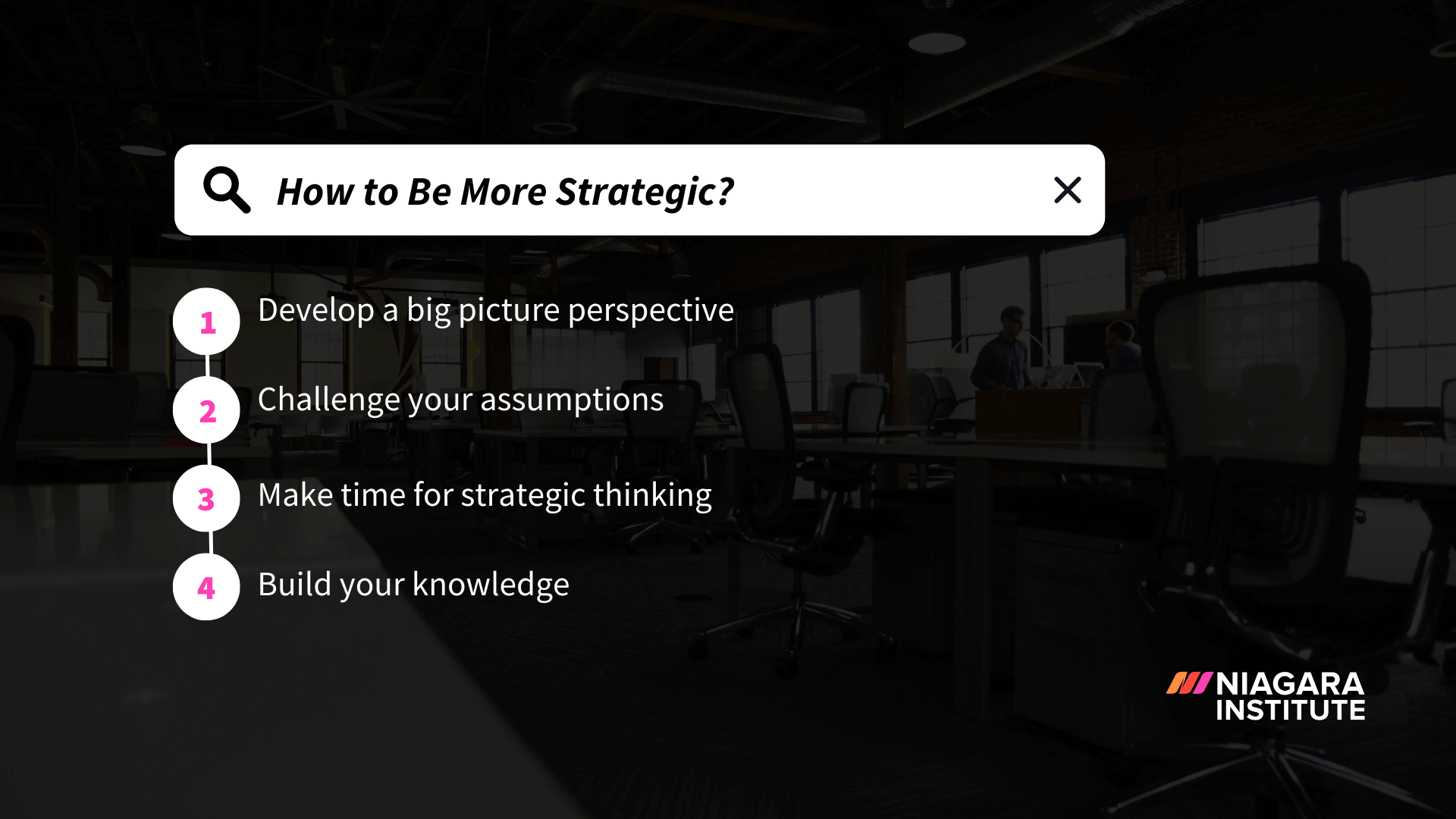 How To Be More Strategic - Niagara Institute