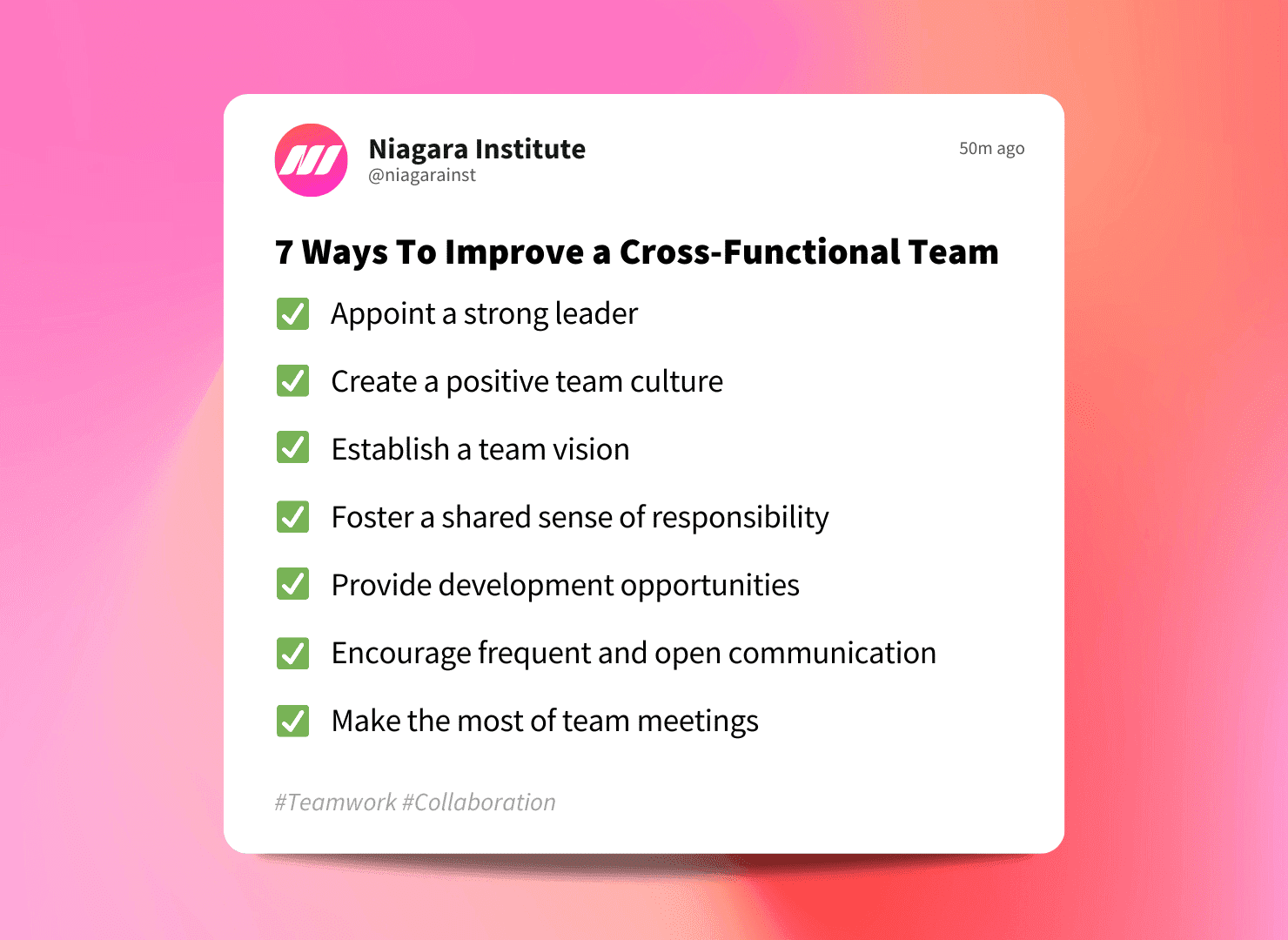 7 Ways To Improve a Cross-Functional Team - Niagara Institute