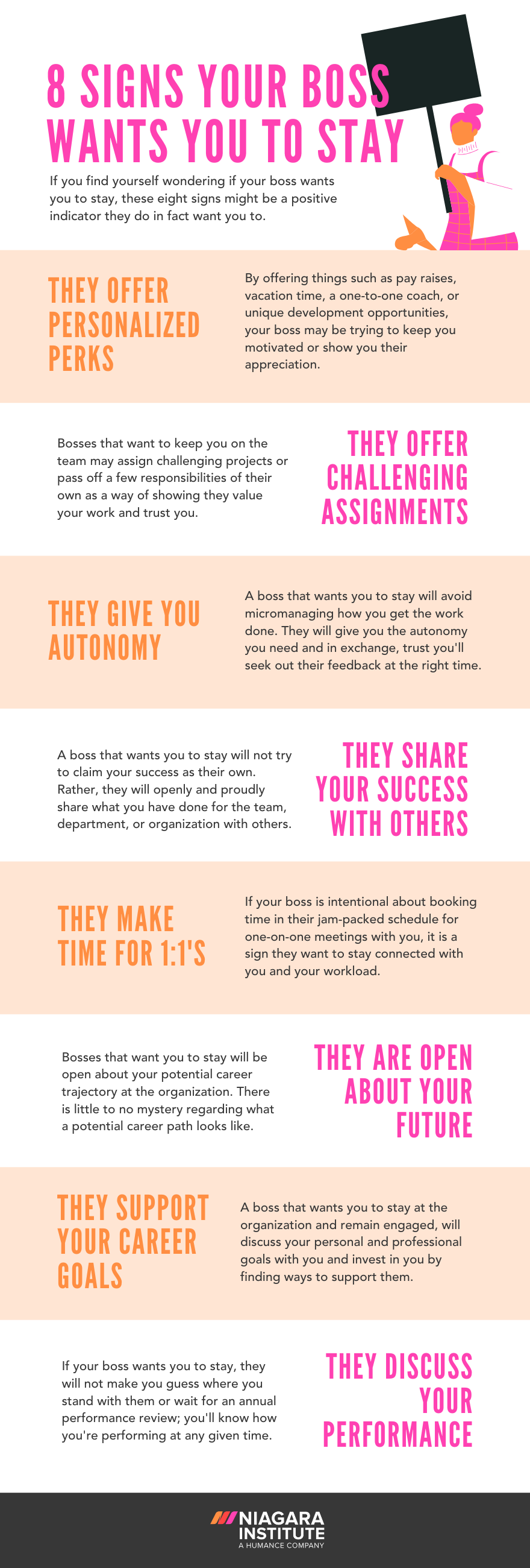 8 Signs Your Boss Wants You to Stay by the Niagara Institute