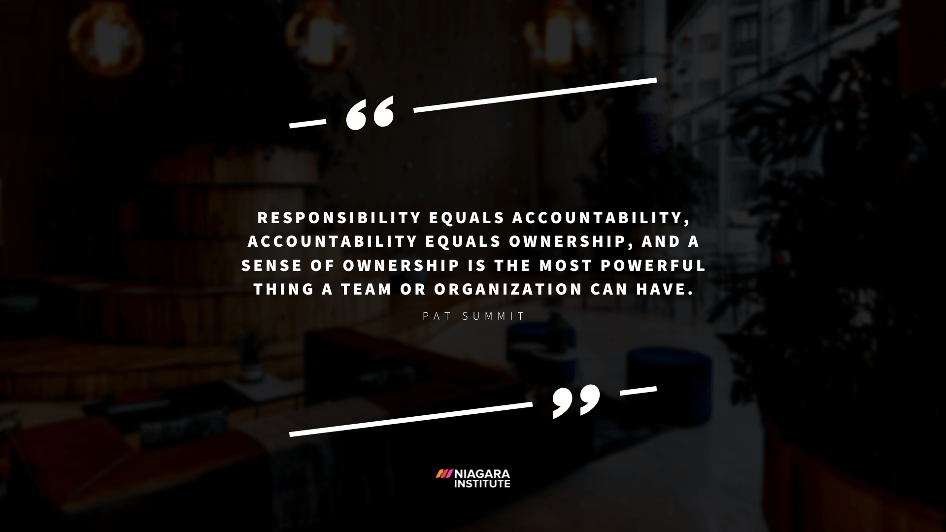 Accountability Quote by Pat Summit