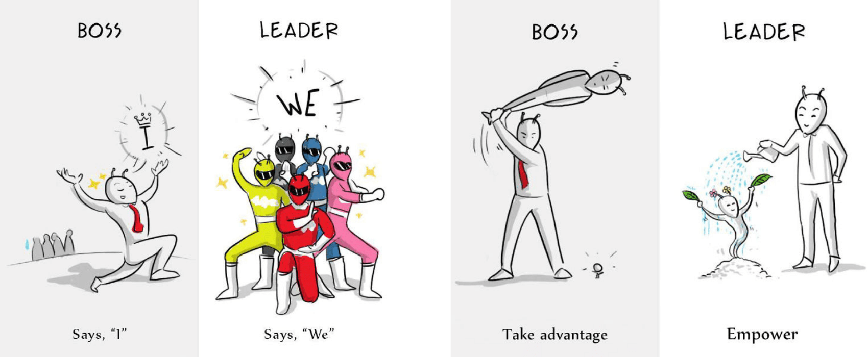 Boss vs Leader Comics from Yukbisnis