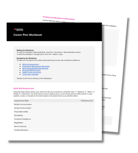 Career Plan Workbook Drop Shadow