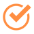 Checkmark icon orange