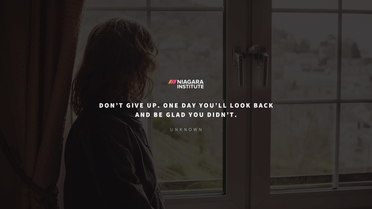 Don’t give up. One day you’ll look back and be glad you didn’t Inspirational Quote For Work