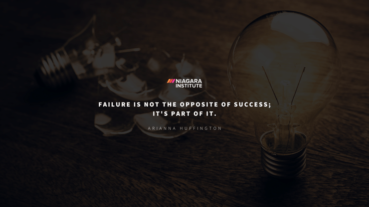 Failure is not the opposite of success; it’s part of success - Arianna Huffington Inspirational Quote for Work