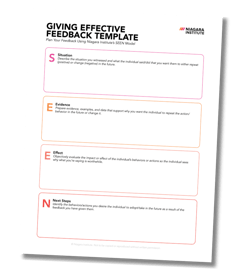 Giving Effective Feedback Planner Template - Niagara Institute