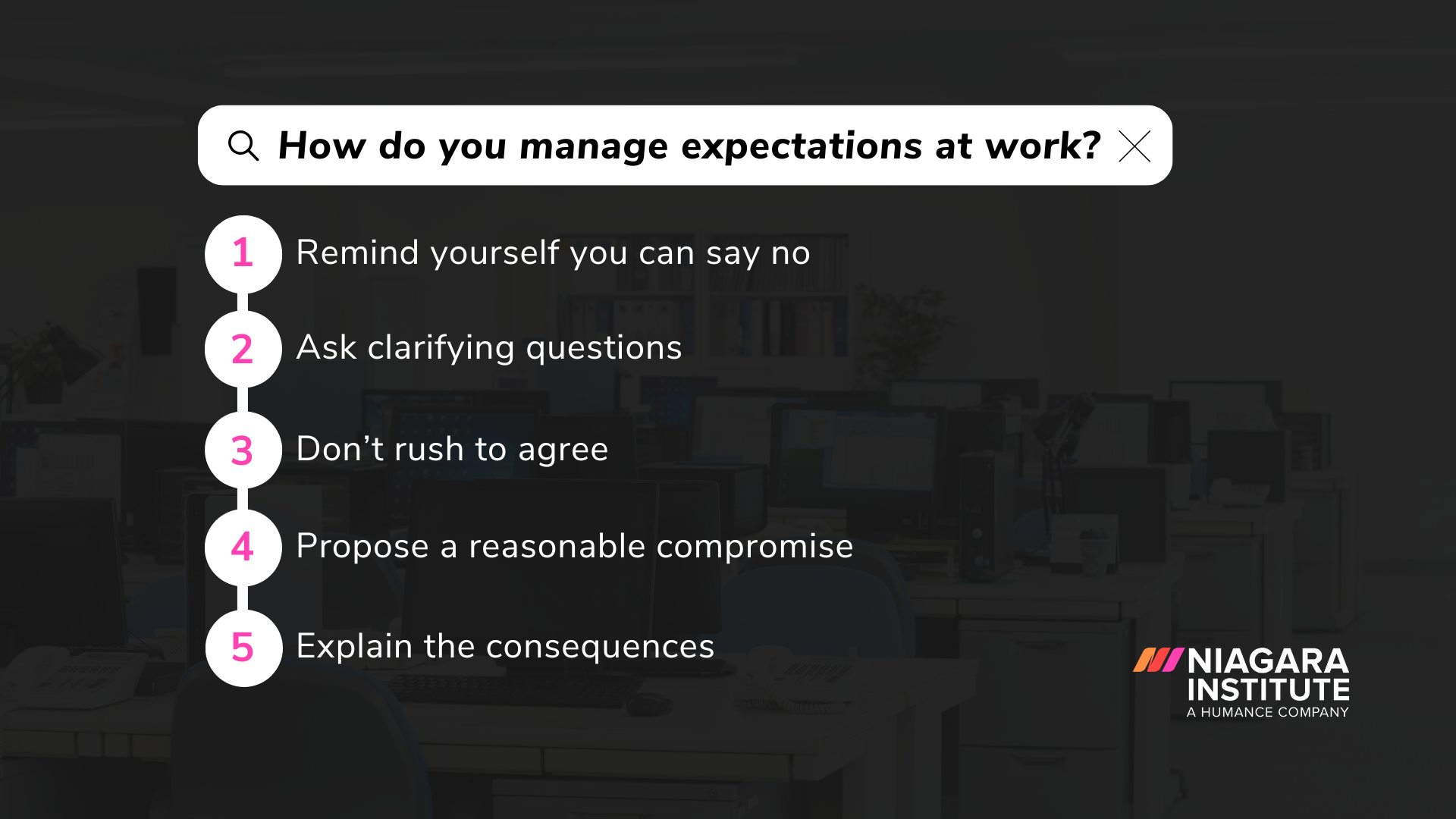How do you manage expectations at work