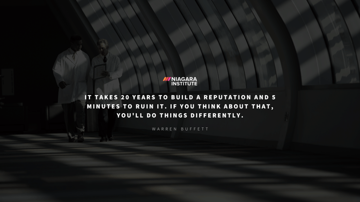 It takes 20 years to build a reputation and five minutes to ruin it. If you think about that, you’ll do things differently - Warren Buffett Motivational Quote for Employees