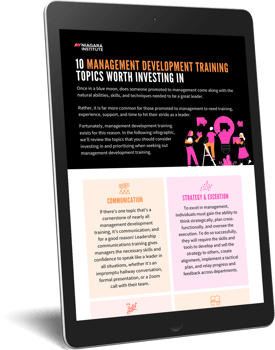 Management Development Training Topics on iPad