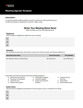 Meeting Agenda Template