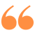 Orange Quotation Marks