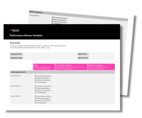 Performance Review Template from Niagara Institute