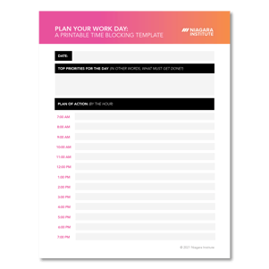 Plan Your Work Day - A Printable Time Blocking Template 