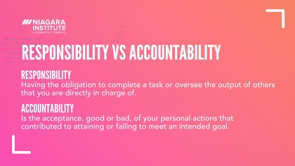 Responsibility vs accountability