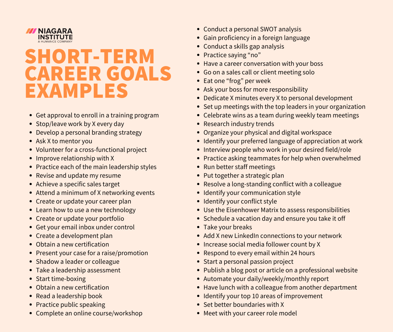 Short-Term Career Goals Examples - Niagara Institute-1