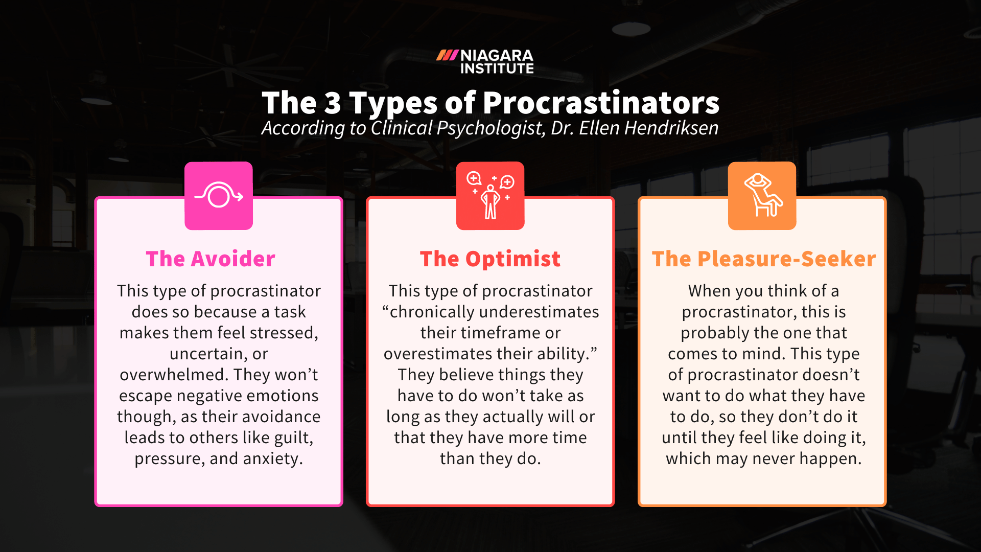 The 3 Types of Procrastinators  - Niagara Institute