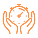 Time Management Icon Orange