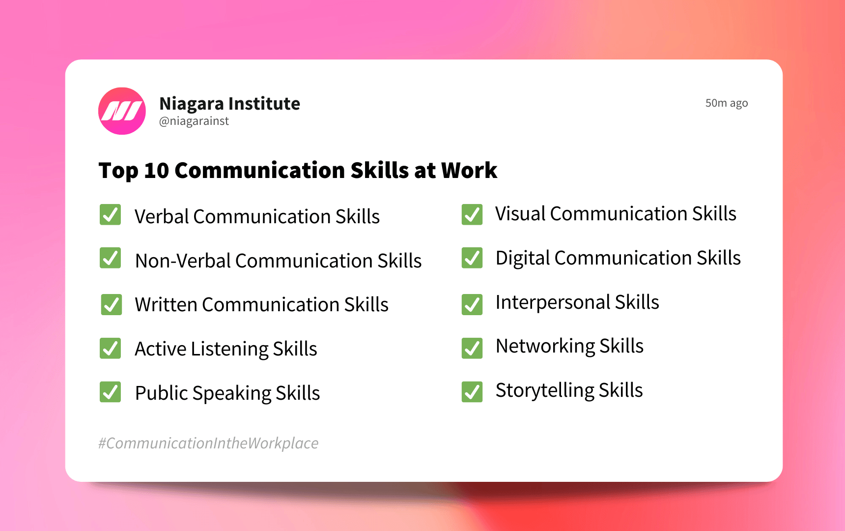 Top 10 Communication Skills in the Workplace