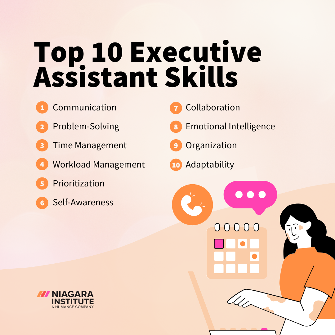Top 10 Executive Assistant Skills - Niagara Institute-1