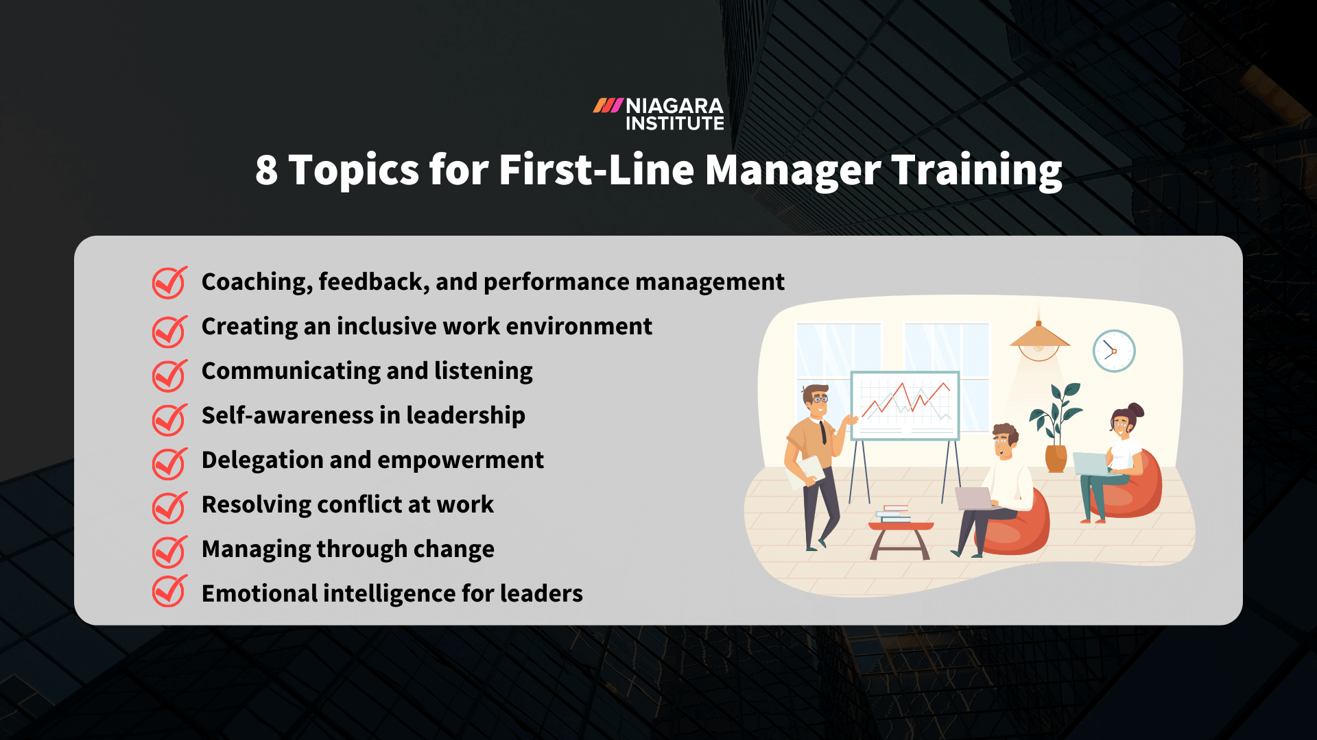 Topics for first-line manager training