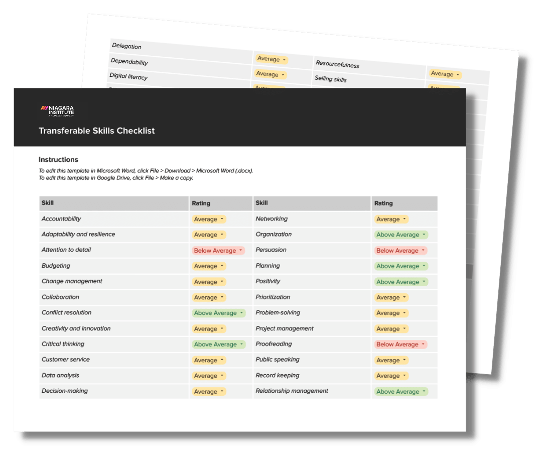 Transferable Skills Checklist