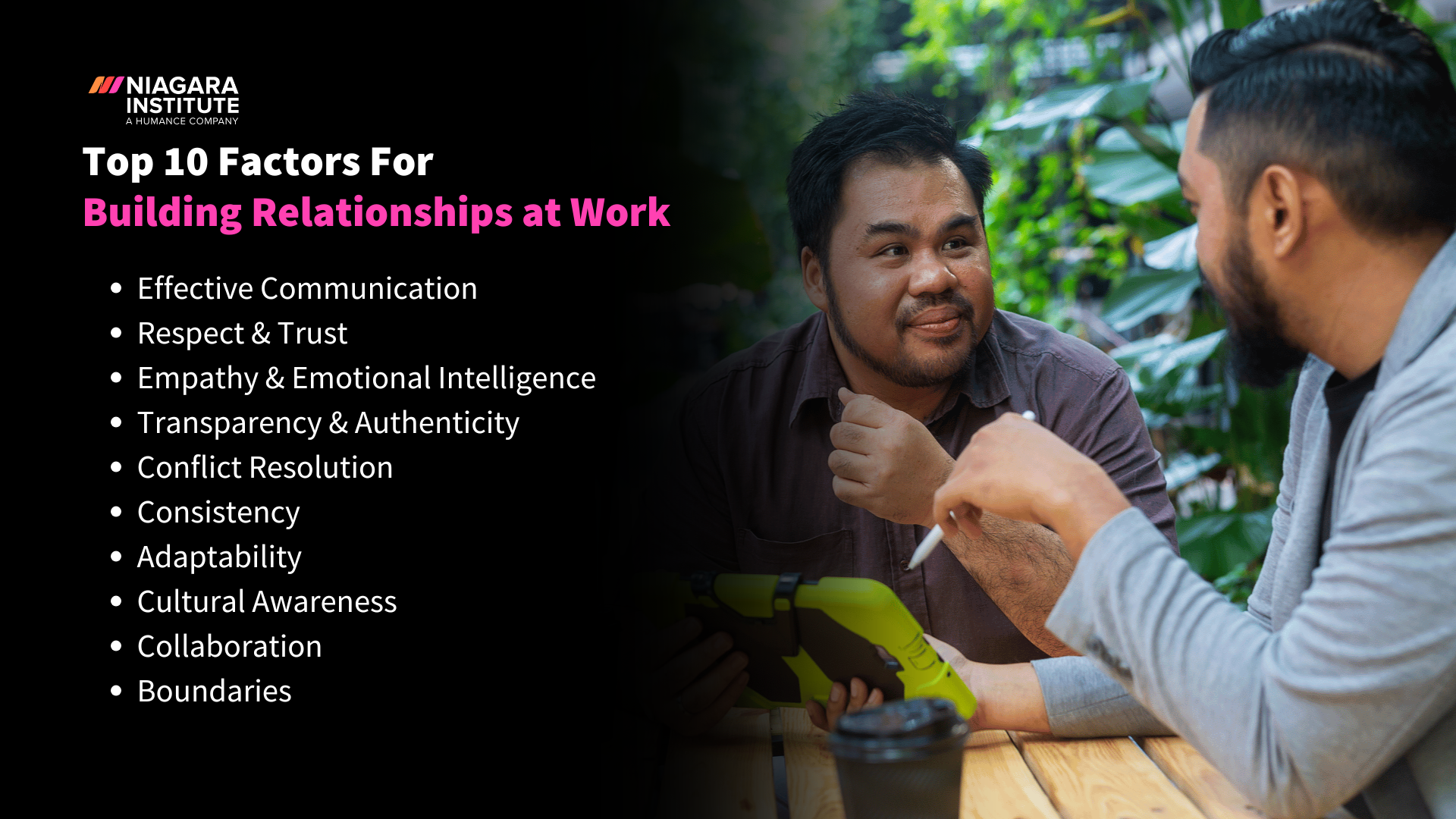 WHAT IS IMPORTANT WHEN BUILDING RELATIONSHIPS AT WORK