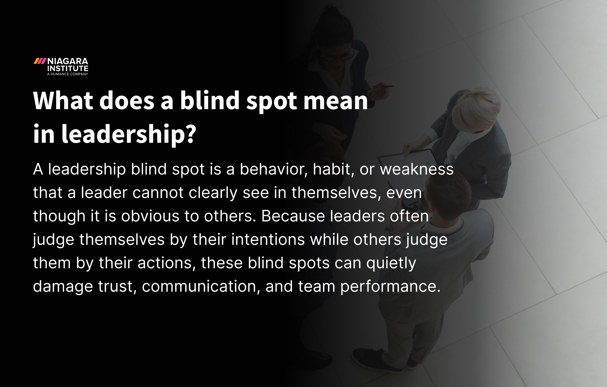What does a blind spot mean in leadership_