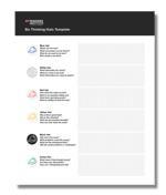 six thinking hats template
