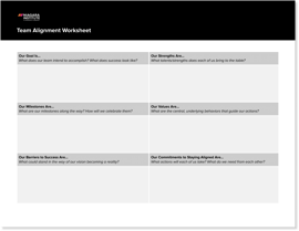 team alignment worksheet