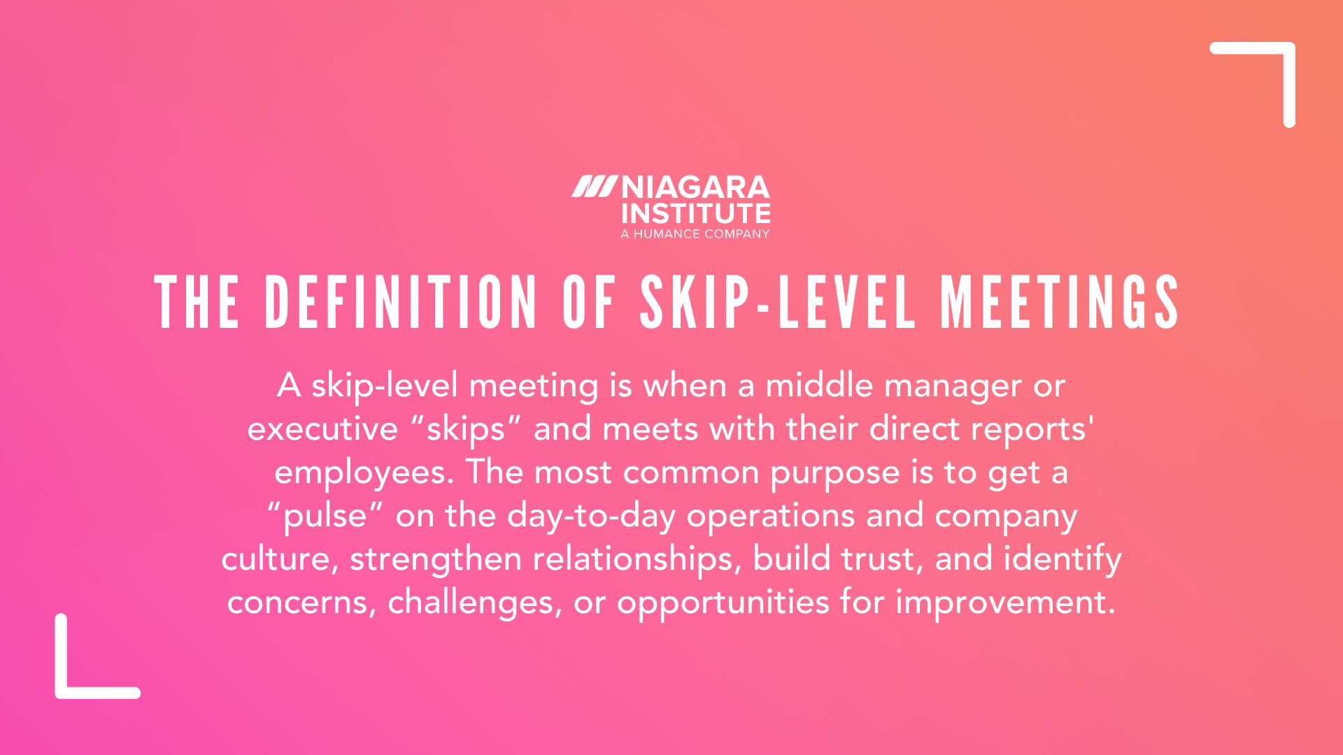 Skip-Level Meetings 101: A Brief Guide for Middle Managers