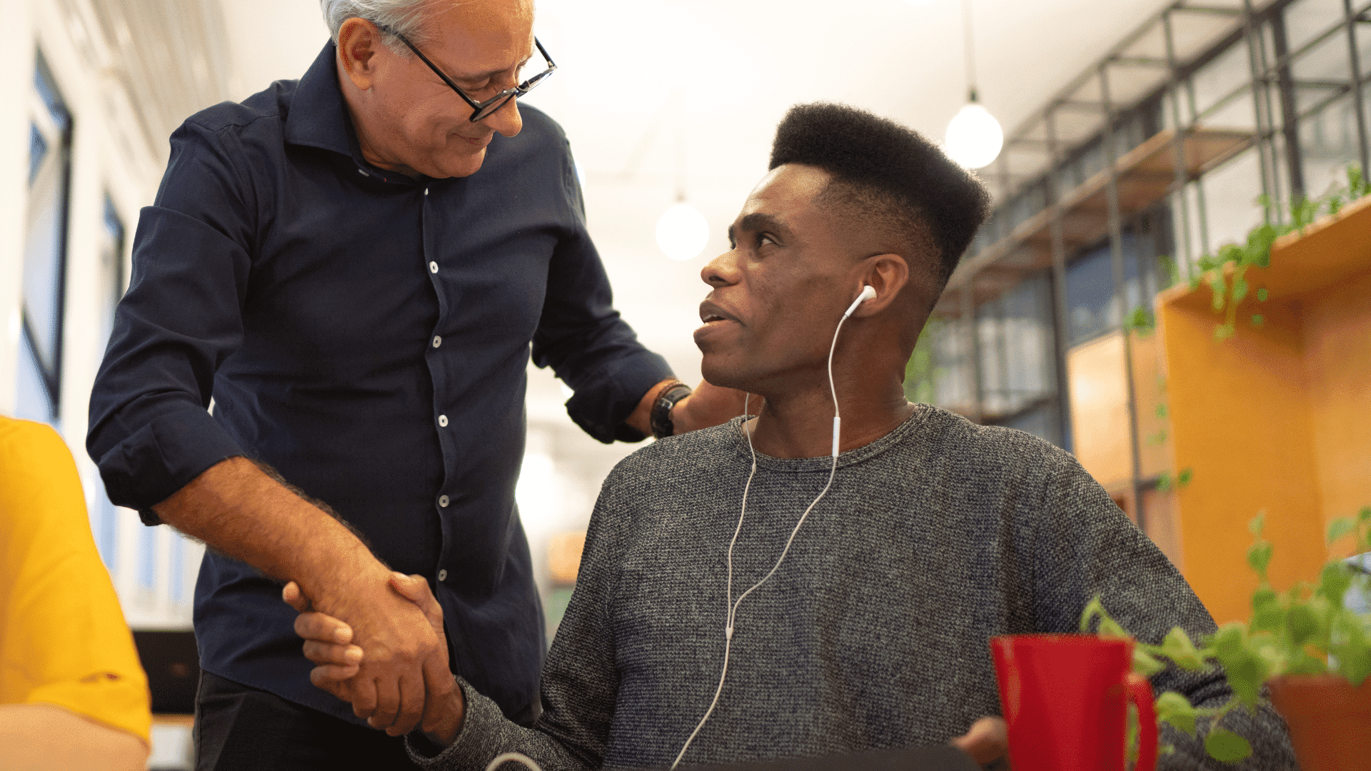 Leader Congratulating Employee on Their Retention Bonus
